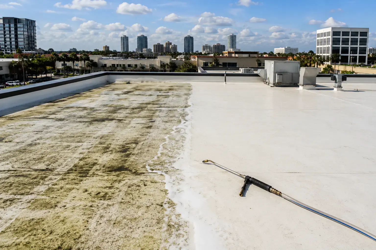 Commercial Roof Soft Washing in Tampa, FL